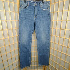 For The Fit Jack Tall Med Blue Straight Leg Jeans Size 35 x 36 NWT